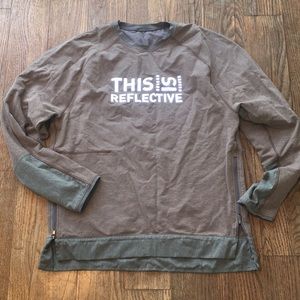 lululemon athletica Brown and Gray Reflective Men's Sweater
